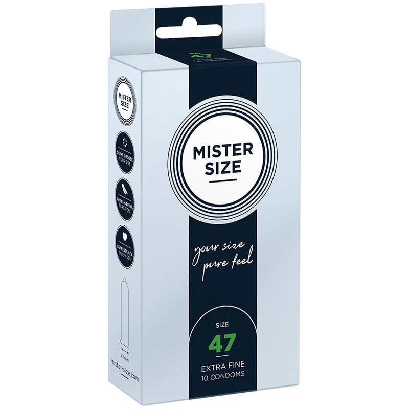 MISTER SIZE - PRESERVATIVOS TAMANHO XS 47 MM (10 UNIDADES) - D-242276 - Dona Pimenta