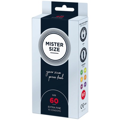 MISTER SIZE - PRESERVATIVO TAMANHO XL 60 MM (10 UNIDADES) - D-242280 - Dona Pimenta