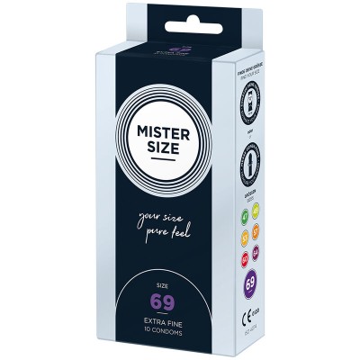 MISTER SIZE - PRESERVATIVOS TAMANHO XXXL 69 MM (10 UNIDADES) - D-242282 - Dona Pimenta