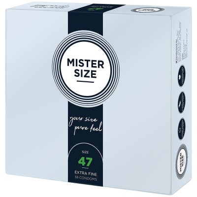 MISTER SIZE - PRESERVATIVOS TAMANHO XS 47 MM (36 UNIDADES) - D-242283 - Dona Pimenta