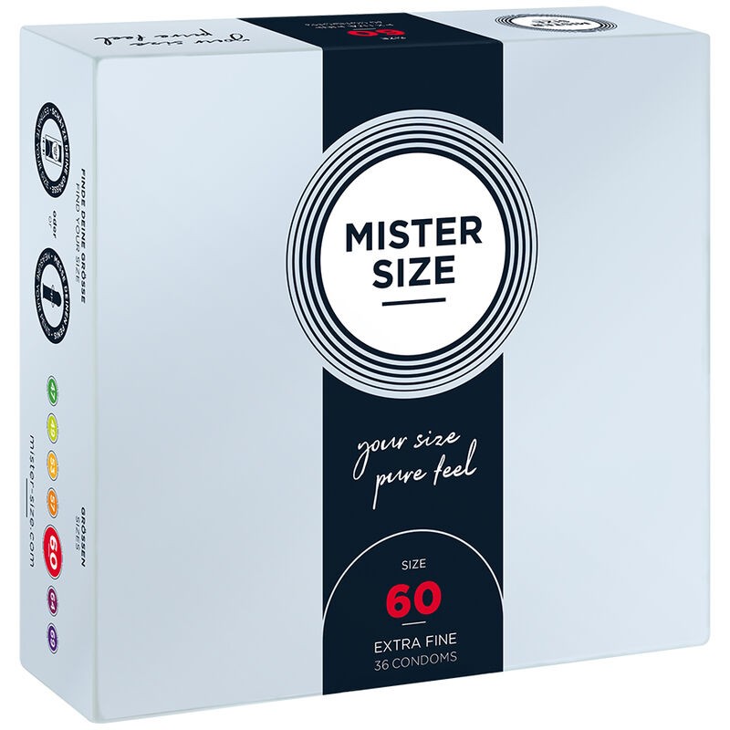 MISTER SIZE - PRESERVATIVO TAMANHO XL 60 MM (36 UNIDADES) - D-242287 - Dona Pimenta