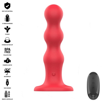 INTENSE - CODY VIBRADOR COM VENTOSA VERMELHO CONTROLE REMOTO - D-241975 - Dona Pimenta