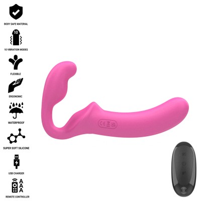 INTENSE - AMY DOUBLE VIBRATOR 20 CM ROSA CONTROLE REMOTO - D-241957 - Dona Pimenta