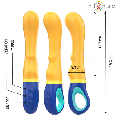 INTENSE - SHAGGY VIBRADOR G-SPOT AMARELO - D-241946 - Dona Pimenta