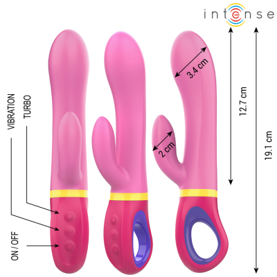 INTENSE - DAPHNE VIBRADOR RABBIT ROSA - D-241948 - Dona Pimenta