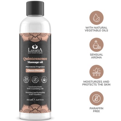 INTIMATELINE LUXURIA - ÓLEO DE MASSAGEM CHOCOLATE 150 ML - D-242266 - Dona Pimenta