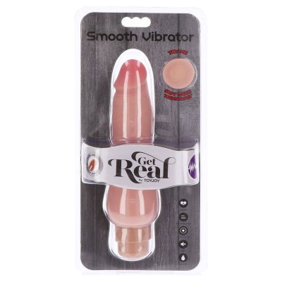 GET REAL - PELE VIBRADOR LISO DE DUAL DENSIDADE - D-234601 - Dona Pimenta