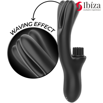 IBIZA - VIBRADOR DUPLO PINCHING PRETO - D-241936 - Dona Pimenta