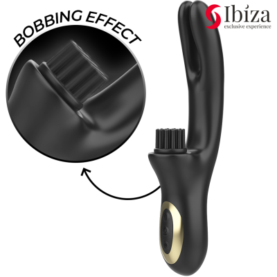 IBIZA - VIBRADOR DUPLO PINCHING PRETO - D-241936 - Dona Pimenta