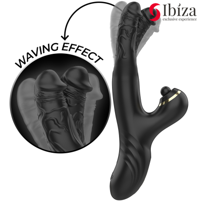 IBIZA - VIBRADOR DUPLO TWO DRAGONS PRETO - D-241938 - Dona Pimenta