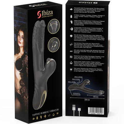 IBIZA - VIBRADOR DUPLO TWO DRAGONS PRETO - D-241938 - Dona Pimenta