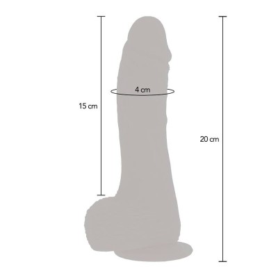 GET REAL - PELE VIBR DILDO ROTATIVA PARA CIMA E PARA BAIXO - D-234609 - Dona Pimenta