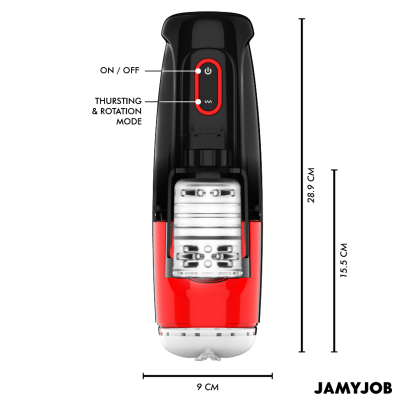 JAMYJOB - MASTURBADOR AUTOMÁTICO DE VAGINA CYCLONE 10 MODOS DE SUCÇÃO E IMPULSO - D-241559 - Dona Pimenta