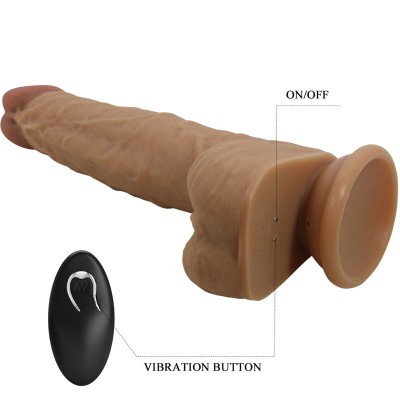 BONITO AMOR - DILDO JONATHAN SILICONE 3 VIBRAÇÃO + 3 FUNÇÕES DE IMPULSO CONTROLE REMOTO 21 CM - D-236079 - Dona Pimenta