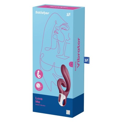 SATISFYER LOVE ME COELHO VIBRAÇÃO - AZUL - D-232929 - Dona Pimenta