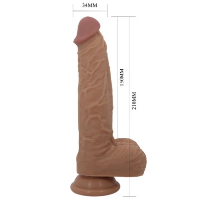 BONITO AMOR - DILDO JONATHAN SILICONE 3 VIBRAÇÃO + 3 FUNÇÕES DE IMPULSO CONTROLE REMOTO 21 CM - D-236079 - Dona Pimenta