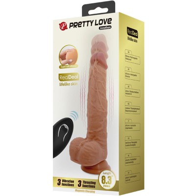 BONITO AMOR - DILDO JONATHAN SILICONE 3 VIBRAÇÃO + 3 FUNÇÕES DE IMPULSO CONTROLE REMOTO 21 CM - D-236079 - Dona Pimenta