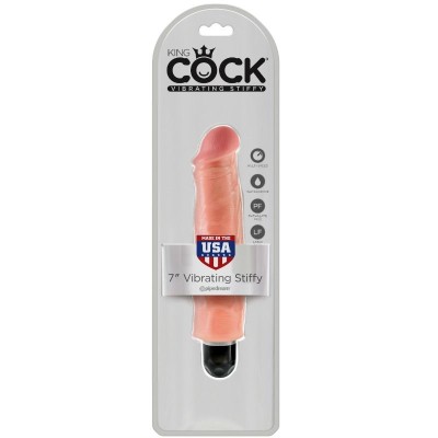 KING COCK 17,8 CM VIBRANTE STIFFY - CARNE - PD5522-21 - Dona Pimenta