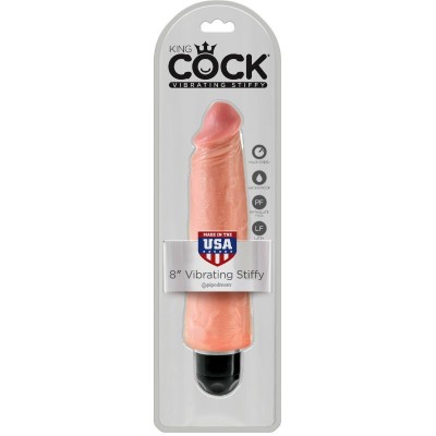 KING COCK 20,3 CM VIBRANTE STIFFY - CARNE - PD5523-21 - Dona Pimenta