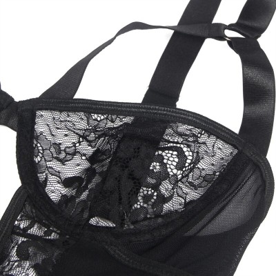 BRUMA SECRET - NIEVES TEDDY LACE XON DETAIL BABADO PRETO M/L - D-238573 - Dona Pimenta