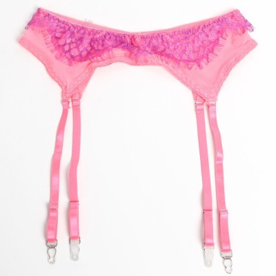 BRUMA SECRET - AURORA CONJUNTO TRÊS PEÇAS DE FLUOR VIOLETA E RENDA ROSA M/L - D-238609 - Dona Pimenta