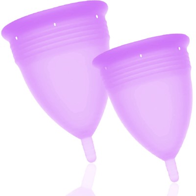 STERCUP - PACOTE DE COPO MENSTRUAL DE SILICONE FDA TAMANHO S + L LILAC - D-222867 - Dona Pimenta