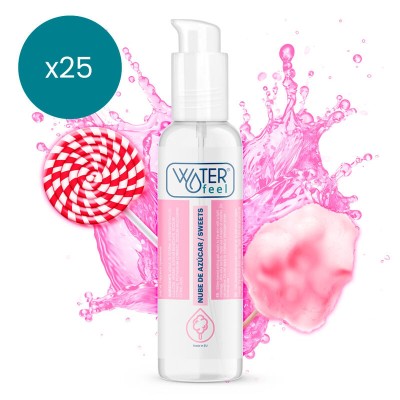 WATERFEEL - LUBRIFICANTE NUVEM DE AÇÚCAR 175 ML PACK 25 UNIDADES - D-231196 - Dona Pimenta