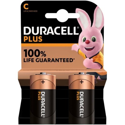 DURACELL - BATERIA PLUS POWER ALCALINA C LR14 2 UNIDADES - D-225363 - Dona Pimenta