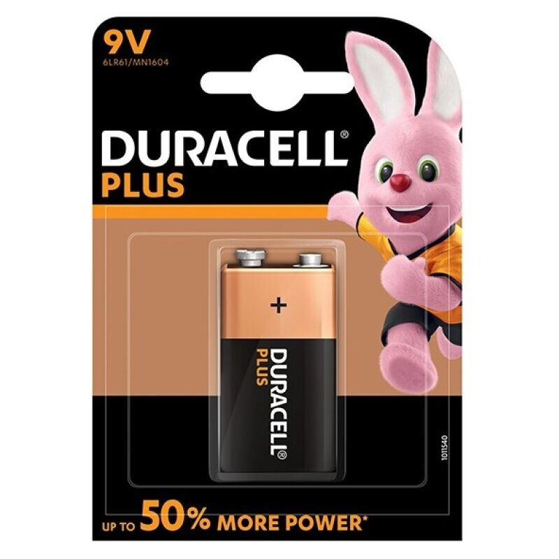 DURACELL - BATERIA PLUS POWER 9V LR61 1UNIDADE - D-225366 - Dona Pimenta