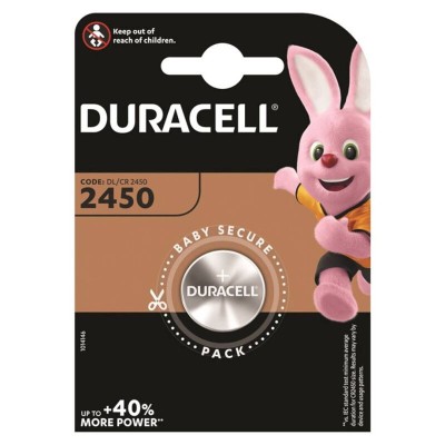 DURACELL - BATERIA BOTO LITIO CR2450 3V 1 UNIDADE - D-233551 - Dona Pimenta