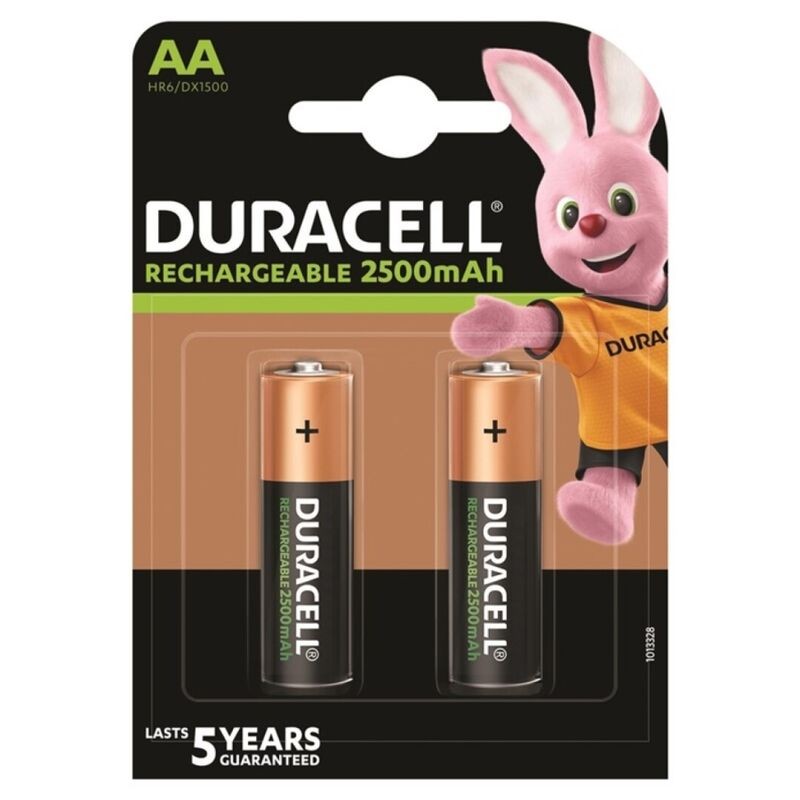 DURACELL - BATERIA RECARREGVEL HR6 AA 2500mAh 2 UNIDADE - D-230391 - Dona Pimenta