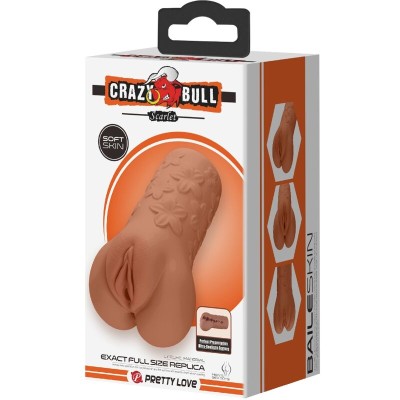 CRAZY BULL - DESIGN DE VAGINA E ÂNUS ESCARLATE COM FLORES CARNE - D-242443 - Dona Pimenta