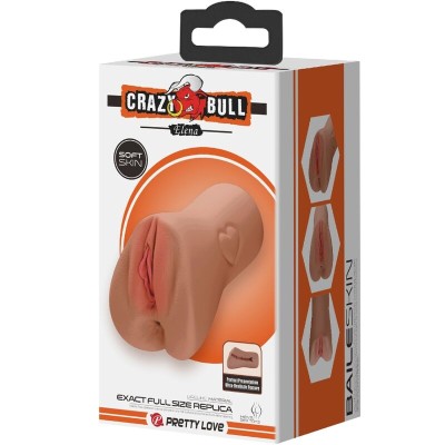 CRAZY BULL - DESIGN DE VAGINA E ÂNUS ESCARLATE COM CARNE DE CORAÇÃO - D-242444 - Dona Pimenta