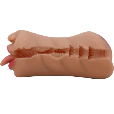 CRAZY BULL - SARAH DUPLO MASTURBADOR BOCA E VAGINA CARNE - D-242445 - Dona Pimenta