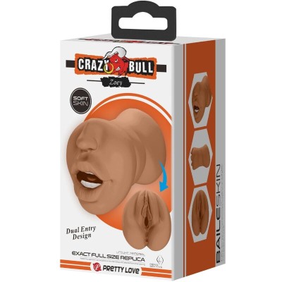 CRAZY BULL - ZOEY MASTURBADOR DUPLO BOCA E VAGINA CARNE - D-242446 - Dona Pimenta