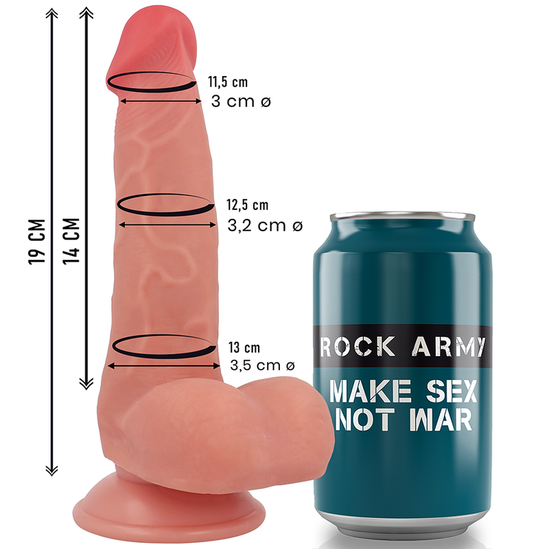 ROCKARMY - SILICONE LÍQUIDO FOX 19 CM -O- 3,2 CM - D-238276 - Dona Pimenta