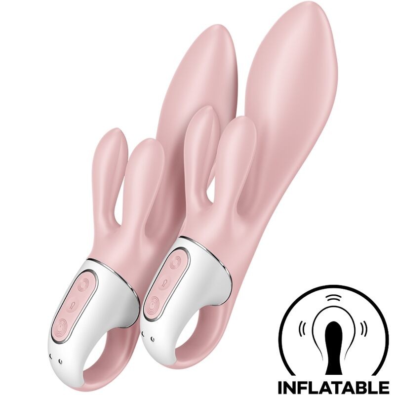 SATISFYER - AIR PUMP BUNNY 3 VIBRADOR DE COELHO INFLÁVEL ROSA - D-241202 - Dona Pimenta