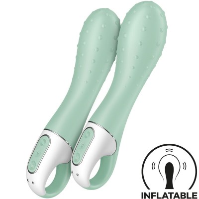 SATISFYER - AIR PUMP VIBRATOR 3 PONTO G INFLÁVEL MENTA - D-241203 - Dona Pimenta