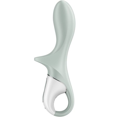 SATISFYER - AIR PUMP BOOTY 3 VIBRADOR ANAL INFLÁVEL GREYGREEN - D-241204 - Dona Pimenta