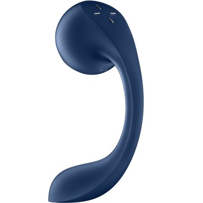 SATISFYER - PRO+ WAVE 4 ESTIMULADOR DE PONTO G E AIR PULSE APLICATIVO GRATUITO AZUL ESCURO - D-241669 - Dona Pimenta