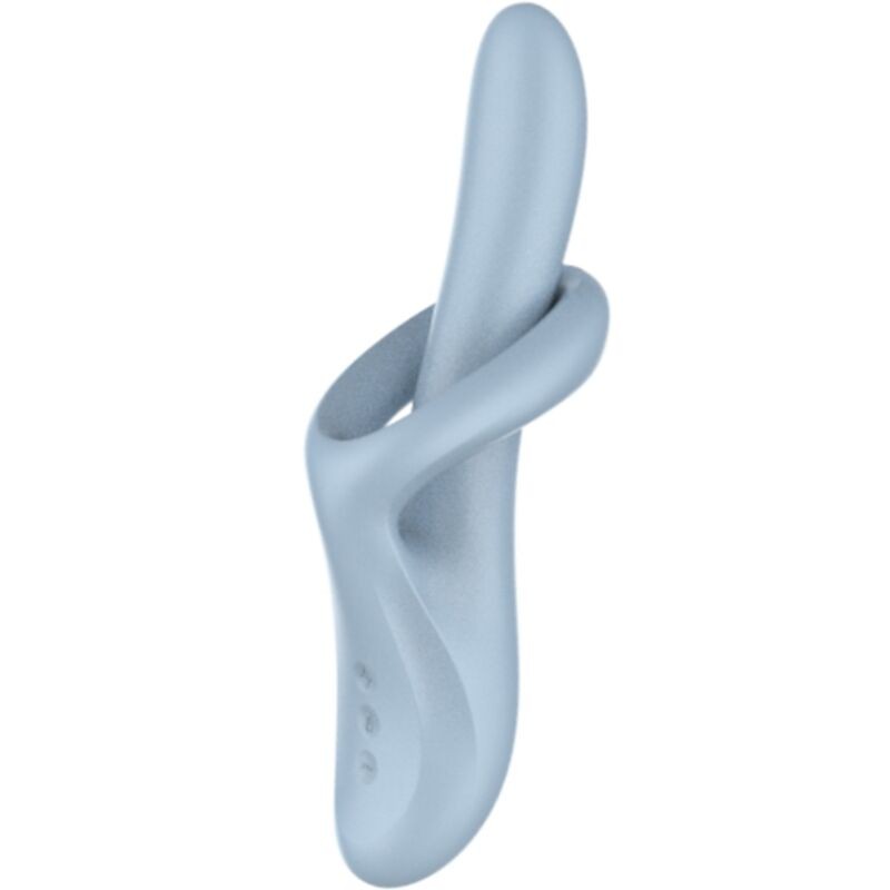 SATISFYER - HEAT FLEX 4 VIBRADOR DE EFEITO TÉRMICO 12 VIBRAÇÕES AZUL - D-241700 - Dona Pimenta