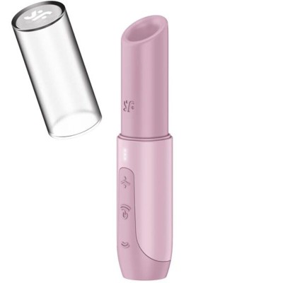 SATISFYER - ESTIMULADOR DE CLITÓRIS SECRET KISS WAVE ROSA - D-242634 - Dona Pimenta