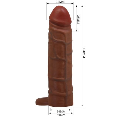 PRETTY LOVE - MANGA PENIS KAILE COM EXTENSÃO DE 2,5 CM MULATO - D-242472 - Dona Pimenta