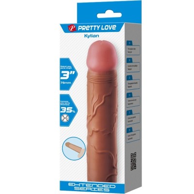 PRETTY LOVE - MANGA PENIS KYLIAN COM EXTENSÃO DE 7,6 CM MULATO - D-242477 - Dona Pimenta