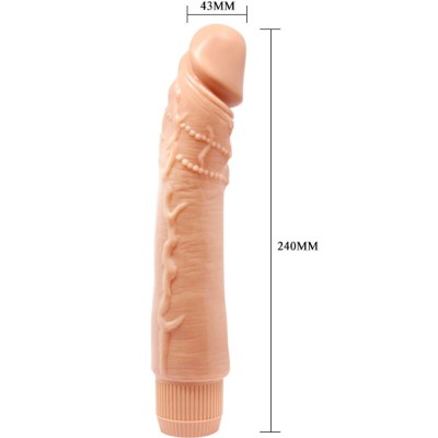 BAILE - VIBRADOR REALISTA DYBBUK 24 CM CARNE - D-242511 - Dona Pimenta