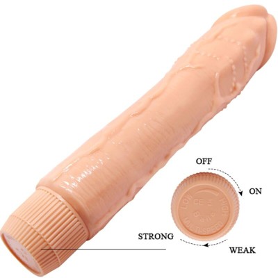 BAILE - VIBRADOR REALISTA DYBBUK 24 CM CARNE - D-242511 - Dona Pimenta