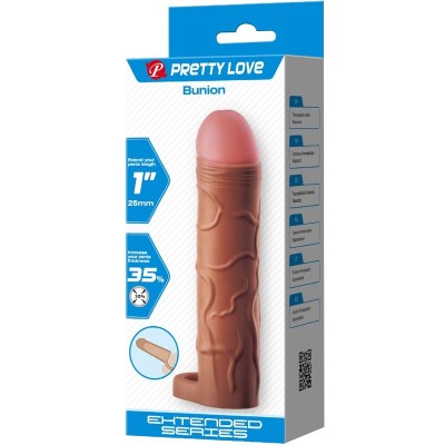 PRETTY LOVE - MANGA PARA PÉNIS BUNION COM EXTENSÃO DE 2,5 CM MULATO - D-242474 - Dona Pimenta