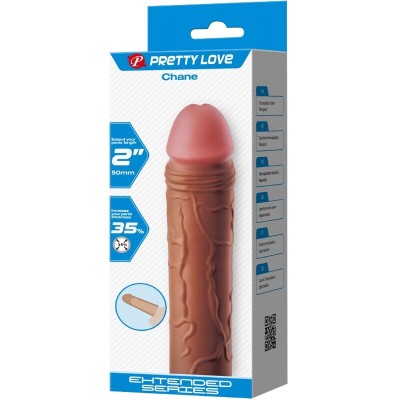 PRETTY LOVE - MANGA PENIS CHANE COM EXTENSÃO DE 5 CM MULATO - D-242475 - Dona Pimenta