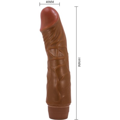 BAILE - JEFF VIBRADOR REALISTA 19,5 CM MULATO - D-242508 - Dona Pimenta