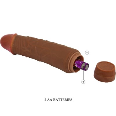 BAILE - JEFF VIBRADOR REALISTA 19,5 CM MULATO - D-242508 - Dona Pimenta